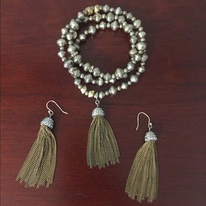 Stella and Dot earrings and bracelet set.